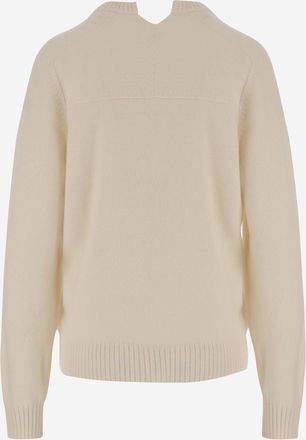 Carven Womens Cashmere Sweater Ivory