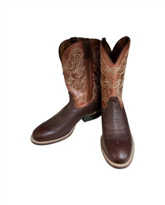 Twisted X Boots Mens Round Toe Boots In Burnt Orange