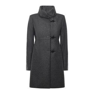 Fay Single-Breasted Coat - female - Fay - Single-Breasted Coats - Gray - L - Coats