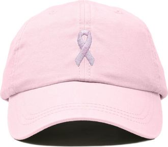 Dalix Pink Ribbon Dad Cap in Washed Pink at Nordstrom