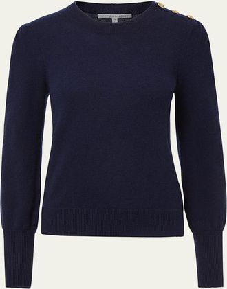 Veronica Beard Nelia Cashmere Crewneck Sweater