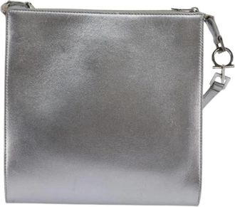 Ferragamo Pre-owned Leather Shoulder Bag - Dames - Vintage Schoudertas - Grijs - ONE Size - Leer - Vintage