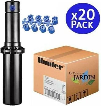 Hunter Pack 20 Aspersor De Riego Pgp-04 3/4 Alcance 6,4 A 15,8 Metros Aspersor De Turbina Ajustable Pgp Ultra