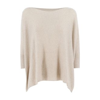 Le Tricot Perugia Trui met ronde hals - Dames - Ronde hals truien - Beige - Xs/S - Truien & Vesten