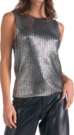 Elan Raz Top In Silver
