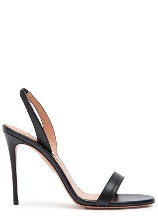 Aquazzura Aquazzura So Nude 105 Leather Slingback Sandals - Black - 41 (IT41 / UK8)