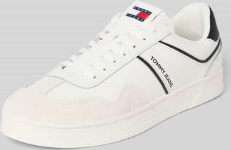 Tommy Jeans Ledersneaker mit Label-Details Modell THE GREENWICH in Ecru, Gr&ouml;&szlig;e 45