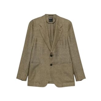 Ermenegildo Zegna Kostuums, Heren, Bruin, L, Formele Jas