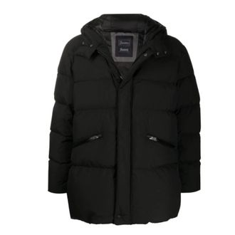 Herno Zwarte Oversized Donsjas Gore-Tex Infinium - Heren - Gewatteerde jassen - Zwart - M - Polyester - Jassen