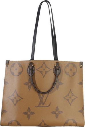 Louis Vuitton Brown Canvas Reverse Monogram Onthego Gm (Authentic Pre-Loved)