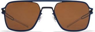 Mykita Riku Polarized 514 Mens Sunglasses Blue Size 55