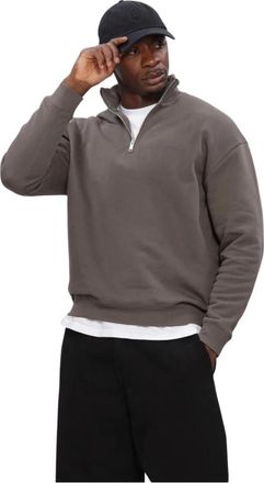 Genti Turtle Half Zip Sweater - Heren - Vesten met rits - Grijs - M - Katoen - Hoodies & sweatvesten