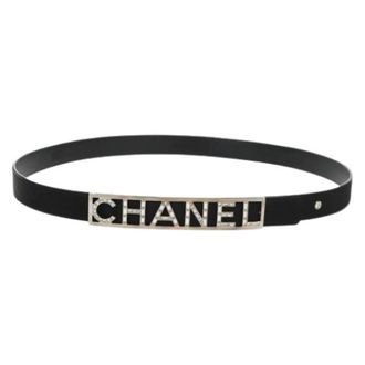 Chanel Pre-owned Belts, female, Black, Size: ONE SIZE Pre-owned Leather Belt