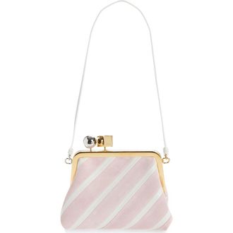 Jacquemus Le Berlingot Stripe Leather Frame Shoulder Bag in Light Pink /White 4Rs at Nordstrom