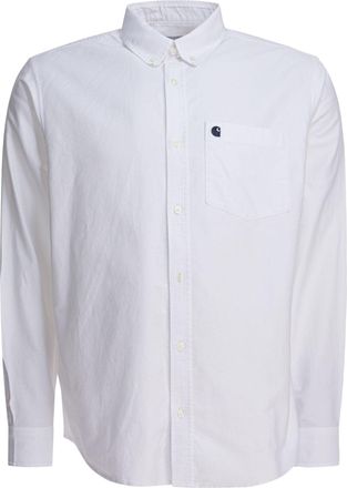 Carhartt Work in Progress L/S C-Logo Shirts Bianco-Uomo