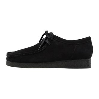 Clarks Wallabee Suede - Heren - Veterschoenen - Zwart - 44 EU - Leer - Schoenen