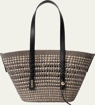 Loewe x Paulas Ibiza Braid Medium Woven Basket Tote Bag