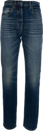 Prada Straight Jeans, female, Blue, Size: W27 Tapered Selvedge Denim Jeans