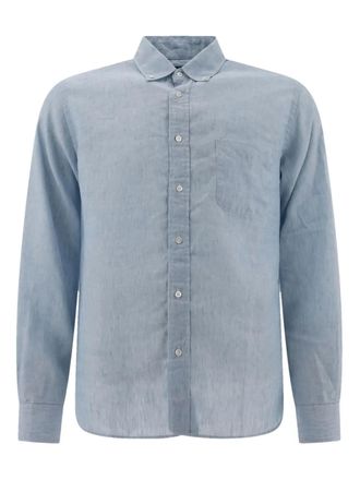 Beams Plus Button-down overhemd met zak - Blauw