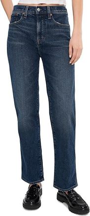 Madewell The Longline Straight Jean in Midnight Waters Womens Jeans Midnight Waters Wash : 30 30, Cotton/Denim/Elastane
