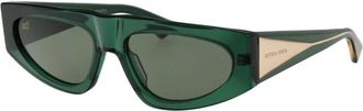 Bottega Veneta Bv 1277S Zonnebril - unisex - Zonnebrillen - Groen - 57 MM - Accessoires