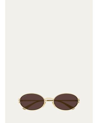 Gucci Generation Interlocking G 55MM Oval Sunglasses