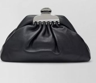 Marc Jacobs ruched design clutch bag metal hardware