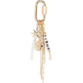 Chelsea28 Zodiac Bead Bag Charm in Libra- White Multi- Gold at Nordstrom