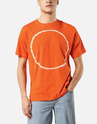 Diesel Mens DIESEL T CERECK Mens T Shirt Crew Neck Regular Fit Soft Cotton Summer Casual Tee - Orange - Size: 36