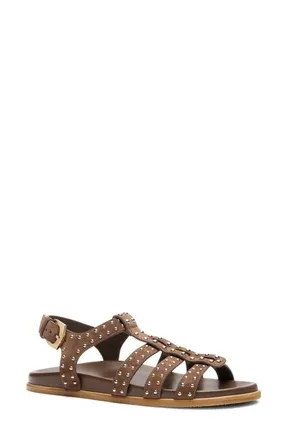 Stuart Weitzman Pry Fisherman Sandal in Cigar at Nordstrom, Size 8.5
