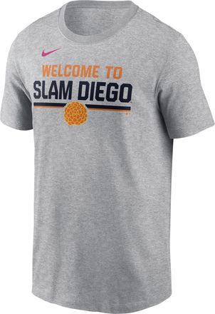 Nike San Diego Padres Stacked City Connect Nike Mens MLB T-Shirt in Grey | N19906GPYP-YNQ
