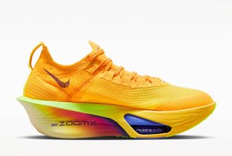Nike Womens Air Zoom Alphafly 3 Running Shoes In Laser Orange/citron Pulse/volt Ice/indigo Burst