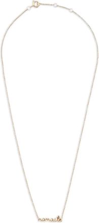 All the Luck in the World namaste necklace - women - Gold Plated Metal - One Size