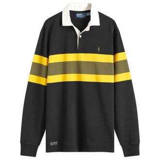 Polo Ralph Lauren Poplin Trimmed Striped Rugby Cotton Shirt, Size X-Large