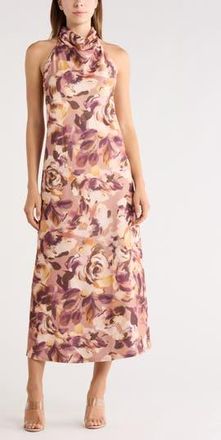 Area Stars Jersey Halter Dress in Blush Floral at Nordstrom Rack, Size X-Small