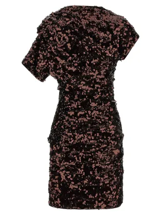Ganni Sequin-Embellished Dress - Black