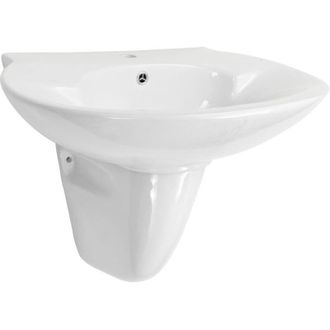 vidaXL Lavabo De Pared De Cer&aacute;mica Blanco 690x520x210 Mm Vidaxl