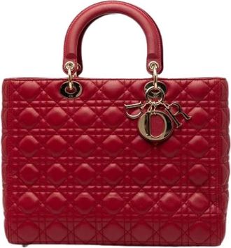 Dior Pre-owned Lady Dior - Dames - Vintage Handtas - Rood - ONE Size - Leer - Vintage