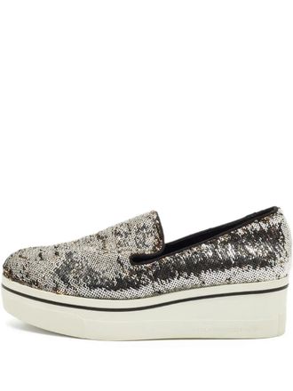 Stella McCartney sequin platform sneakers - Silver