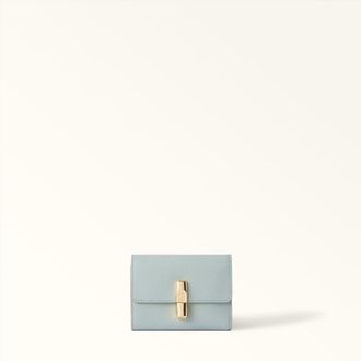 Furla Iride Portafoglio Compatto S Nebbia Gray Blu Pelle Stampata Donna