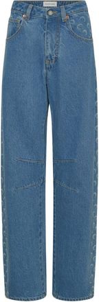 Marine Serre Baggy-Fit-Denim-Jeans