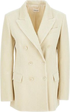 P.A.R.O.S.H. P.a.r.o.s.h., Jassen, Dames, Wit, S, Katoen, Double-breasted Corduroy Jacket