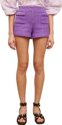 Maje Apraia Tweed Shorts in Violet at Nordstrom Rack, Size 4-6 Us / 38 Eu