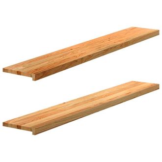 Berkfield Home Window Sills 2 pcs&not;Light Brown 160x25x2 cm Solid Wood Oak | Size: Medium