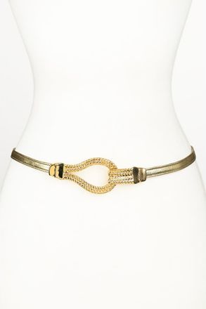 Raina Christian Corset Leather Belt in Gold at Nordstrom, Size Medium