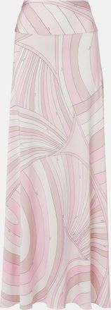 Pucci Iride satin jersey maxi skirt