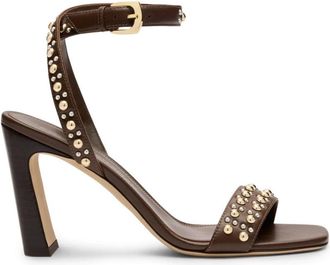 Stuart Weitzman Perry Sandal 85 - Dames - Sandalen met hakken - Bruin - 36 EU - Leer - Schoenen