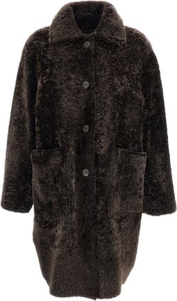 Arma Brown Zoey Shearling Reversible Coat