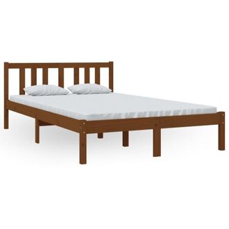 vidaXL Giroletto senza Materasso Ambrato in Legno di Pino 120x200 cm - Vidaxl