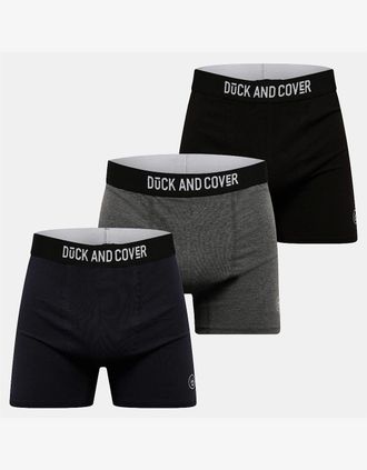 Duck and Cover Mens Bronteen 3 Pack Boxer Shorts - Multi - Size: 32/33/32